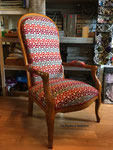 Fauteuil Voltaire, tissu Casal Manaus