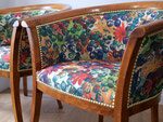Fauteuils tonneau, tissu Zéphyr & Co Floraison