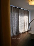 Pose de rideaux : pose des tringles sur mesure, confection et pose. Tissu Cuba Libre Luciano Marcato