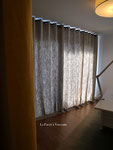 Pose de rideaux : pose des tringles sur mesure, confection et pose. Tissu Cuba Libre Luciano Marcato