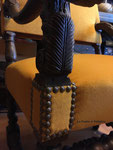 Fauteuil Louis XIII, velours Lemming Luciano Marcato