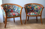 Fauteuils tonneau, tissu Zéphyr & Co Floraison