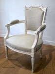 Fauteuils Louis XVI. Tissu Luciano Marcato Cuba Libre Lichene
