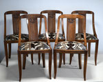 Chaises Art déco, tissus Casal Collection Orient Express coloris Rocheuses 
