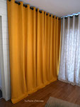 Pose de rideaux : pose des tringles sur mesure, confection et pose. Tissu Cuba Libre Luciano Marcato