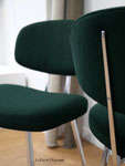 Chaises vintage. Réfection complète, tissu Casal Amara Sapin