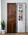 Portes de placard habillées pour cabinet de toilette. Tissu Casal Montero