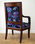 Fauteuil Restauration, tissu Zéphyr & Co Wind n°3, clous Houlès Argent