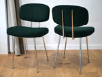 Chaises vintage. Réfection complète, tissu Casal Amara Sapin
