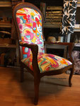 Fauteuil Voltaire : tissu Kirkby Design Mallowland Fizzy