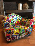 Fauteuil Club enfant : Tissu Kirkby Design "Frooty Tooty Tropical"