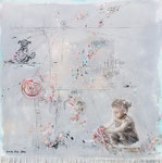 Hope, Acrylfarbe, Zeichenstift auf Lw. 100 x 100 cm