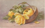 STZF 1212 Panier de roses jaunes