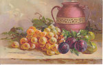 GOM 2173 Cruche à anses, raisin, prunes, reine-claude