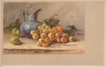 GOM 2425 Cruche bleue avec raisins blancs, 3 reines-claudes