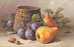 STZF 1295 [pot en laiton avec prunes et poires]