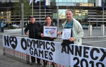 06 Avril 2011 - Les Anti JO Annecy 2018 à Londres pour la convention Sport Accord