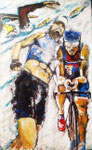 Le trio Ironman, huile de 48 x 30, 