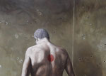 'Against the wall ', 2016 , oil on canvas , 130x180 cm