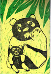 パンダの親子(300×200)