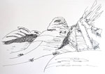 Strukturen III, 29,7x18,5 cm, Fineliner auf Papier 