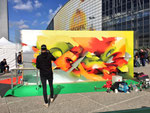 Urban week street art en pleine action -  La Défense septembre 2017