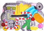 Malerei "Miniatur 38" ( 21 cm x 14,8 cm)