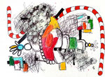 Malerei "Miniatur 27" ( 21 cm x 14,8 cm)