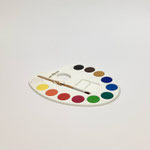 絵の具100　パレット　オーバル白　185×140　￥300