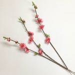 造花663　桃　細枝ピンク3P 　400H 　＊2本あります＊