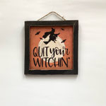 ハロウィン277　額　フレーム黒魔女WITCHIN’　　180×180　￥700