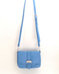 レディースバッグ143　ショルダー　濃水色センターベルト　￥1,500