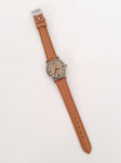 腕時計111　茶革ベルト丸フェイスE83B   　　￥1,800