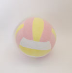 布小物143　　バレーボール　ピンク黄色白　180φ　¥800