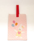 上履き入れ105　ピンク＆うさぎバルーン　185×380　￥800　＊オリジナルです＊