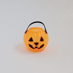 ハロウィン129　バケツ　かぼちゃオレンジ　SS　65Φ86H 　￥100 ＊4つあります＊