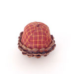 ハロウィン143　布松笠　赤茶チェック　85Φ　￥400