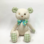 ぬいぐるみ485　くま　クリーム　　420H（285H）　￥2,500