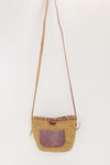 カゴバック121　ショルダー革茶ポケット付き　230×250　￥2,000