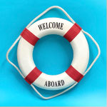 壁かざり319　浮き輪　赤白WELCOME　340φ　¥800
