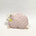 ぬいぐるみ394　ひつじ　紫水玉リバーシブル　220×180　　￥1,500