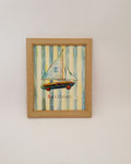 額　121　ストライプ　Sailboat 　285×345　￥1,000