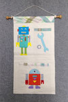 ウォールポケット107　ロボット2ポケット　500×830　￥2,400　　＊オリジナルです＊