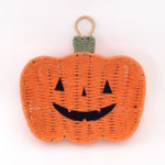 ハロウィン166　カゴ　かぼちゃ　L　235×235 ×50H 　￥700