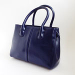 レディースバッグ102　紺本革センターステッチ2WAY 　￥4,500