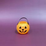 ハロウィン129　バケツ　かぼちゃオレンジ　SS　65Φ86H 　￥100 ＊4つあります＊