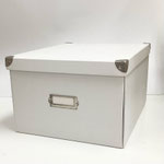 BOX200 　クラフト6角白コーナーフレーム付き　L　310×400×210H 　￥800　＊2つあります＊