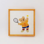 額　201　ステッチBEARテニス　220×220　¥2,000　＊オリジナルです＊　