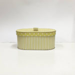 BOX273  クラフトオーバル　黄色ストライプ　150×v270×120H　￥400