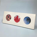 フォトスタンド246 　長方形　白3丸窓　400×150　¥1,500